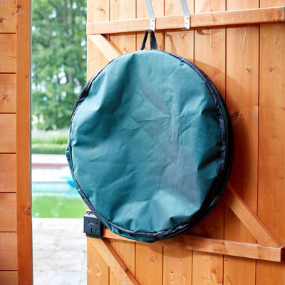 X-Large 200L Pop-Up Spring Bin - Reusable & Collapsible Hardwearing Home or Garden Waste Bag with Carry Handles - H70 x 60cm Dia
