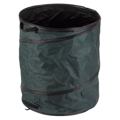 X-Large 200L Pop-Up Spring Bin - Reusable & Collapsible Hardwearing Home or Garden Waste Bag with Carry Handles - H70 x 60cm Dia - 3