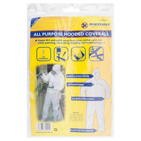X-large All Purpose Safety Hooded Painters Coverall Diy Boiler Suit Protective