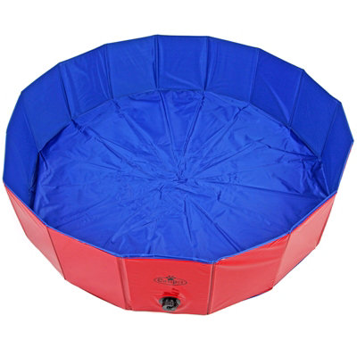 X-Large Dog Paddling Pool Pet Bath Tub Washing Swimming Cool Folding Portable - 6