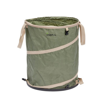 X-Large Ultra Spring Bin 165L - Reusable & Collapsible Hardwearing Home or Garden Waste Bag with Carry Handles - H70 x 55cm Dia - 5