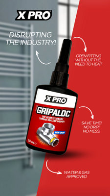 X PRO GRIPALOC X99988 LIQUID PTFE THREAD LOCK & SEALANT 250ml - 4