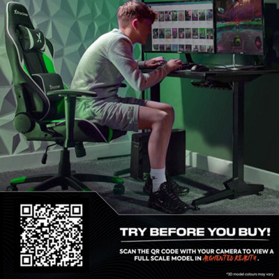 X-Rocker Agility Compact Gaming Chair Racing PC Reclining Adjustable PC ...