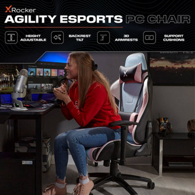 X-Rocker Agility eSport Gaming Chair Racing PC Reclining Adjustable PC ...