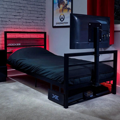 X Rocker Basecamp RGB Single Gaming TV Bed with App Controlled LED ...