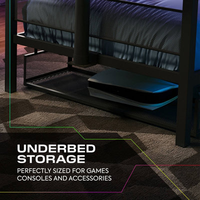 X Rocker Basecamp RGB Single Gaming TV Bed with App Controlled LED ...