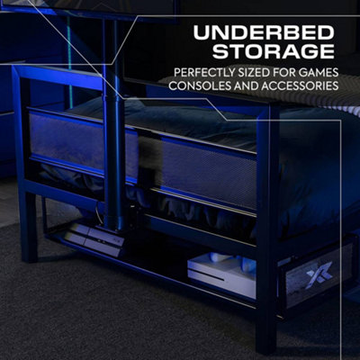 X Rocker Basecamp Single Gaming TV Bed - Black