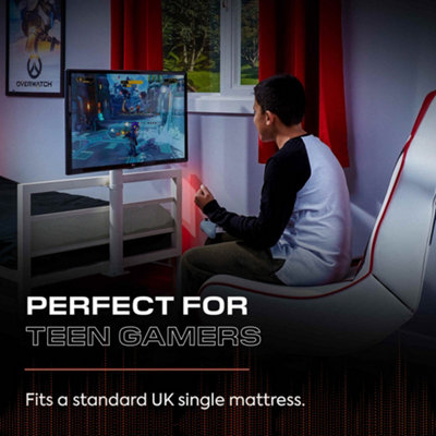 X Rocker Basecamp Single Gaming TV Bed with Mattress - Black