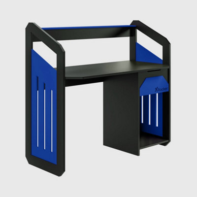 X Rocker Battalion 120cm Gaming Desk with Drawers - Blue