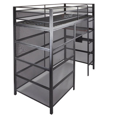 X Rocker Battle Den Gaming High Sleeper Bed with TV Mount