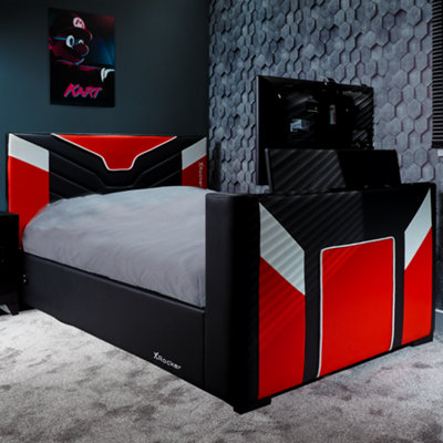 Gaming Beds  Cerberus Twist TV Gaming Bed - Carbon Red