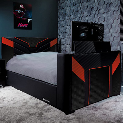 X Rocker Basecamp Single Bed TV Gaming Bed - Black