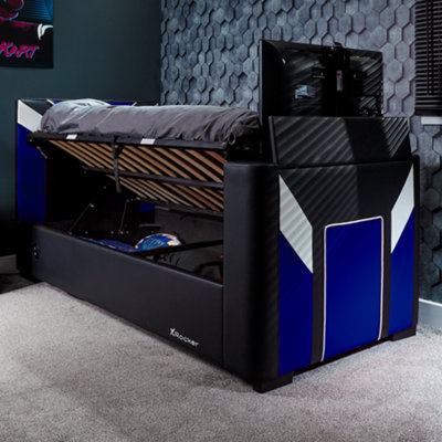 X Rocker Cerberus Ottoman TV Bed Single 3ft with Storage 32