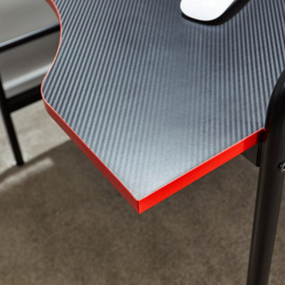 X-Rocker Computer Desk Workstation Gaming Metal Table PC Shelves Black ...