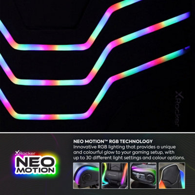 X Rocker Cosmos LED Single Gaming Bed in a Box - Black RGB