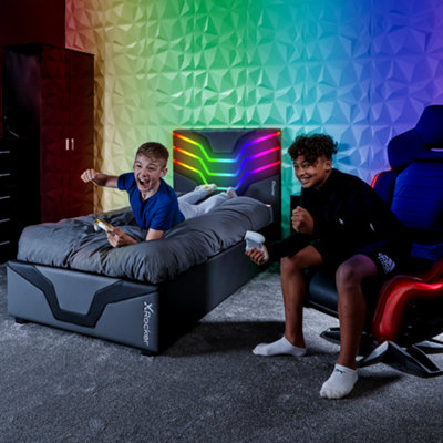 X Rocker Cosmos RGB Ottoman Gaming Bed with LED Lights Single 3ft