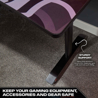 X Rocker Cougar XL 160cm Height Adjustable Gaming Desk with Full ...