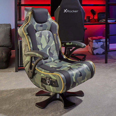 CHAIR ONE AIOT! ver. FOREST GREEN × CAMO Amazon.com: Game Chair Camo Camouflage Office Gaming Chair