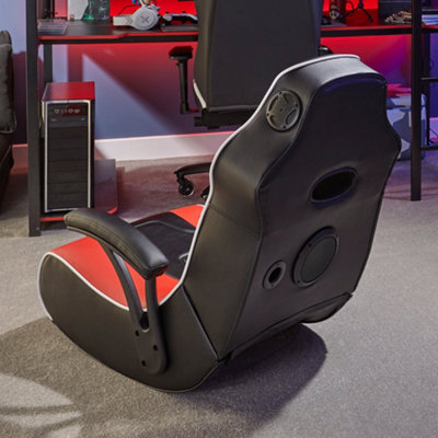 X-Rocker Deluxe Gaming Chair with 4.1 Bluetooth Wireless Speakers and Audio  Vibration Fabric