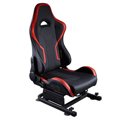 X-Rocker Drift Racing Sim Cockpit Racing Chair with 2.1 Built-in Speakers, Fully Adjustable - BLACK