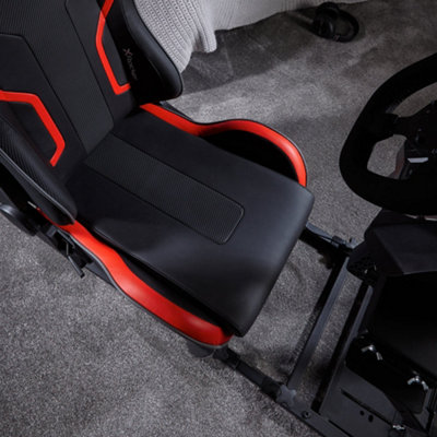 X-Rocker Drift Racing Sim Cockpit Racing Chair with 2.1 Built-in Speakers, Fully Adjustable - BLACK