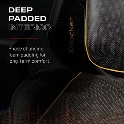 X Rocker Drogon Ergonomic PC Office Gaming Chair - Black / Gold