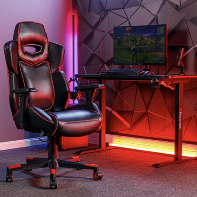 Ergonomic Computer Gaming Chair PU Leather Desk Chair with Lumbar