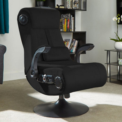 Pedestal gaming discount chair with speakers