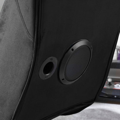 X Rocker Gaming chair 4.1 Speakers Wireless Bluetooth Deluxe Black Fabric
