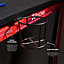 X Rocker Gaming Desk PC Computer Table Headset Hook Cup Holder Blue/Red Ocelot