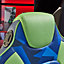 X Rocker Geo Camo 2.1 Gaming chair Wireless Bluetooth Audio Vibration Blue Green