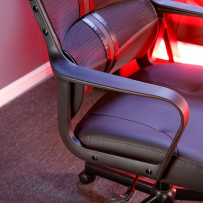 X-Rocker Helix PC Office Gaming Chair, Ergonomic Computer Desk Chair, Mesh Gaming Chair, Head Rest & Lumbar Support - BLACK