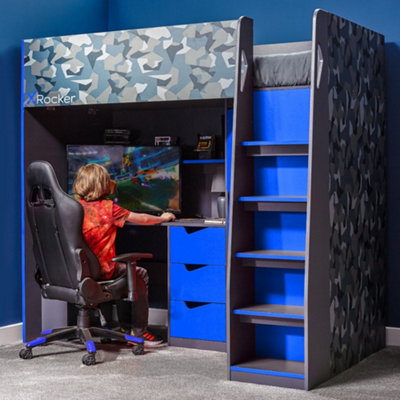 X rocker deals gaming desk bed