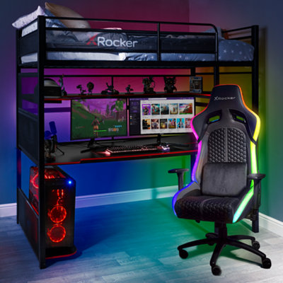 Single bed store with gaming desk