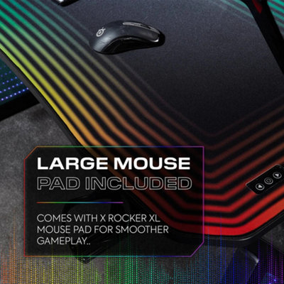 X Rocker Infinity RGB 140cm App-Controlled LED Gaming Desk with Full ...