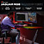 X Rocker Jaguar Gaming Desk Sound Activated LED Lights Wide Metal PC Table