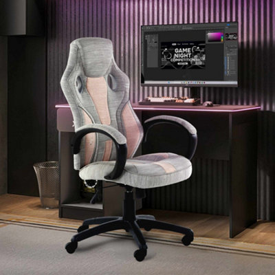 X Rocker Maverick Ergonomic Fabric PC Office Gaming Chair Grey