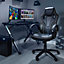 X Rocker Maverick PC Office Gaming Chair, Mid-Back Support Ergonomic Computer Desk Chair, Faux Leather - BLACK / GOLD