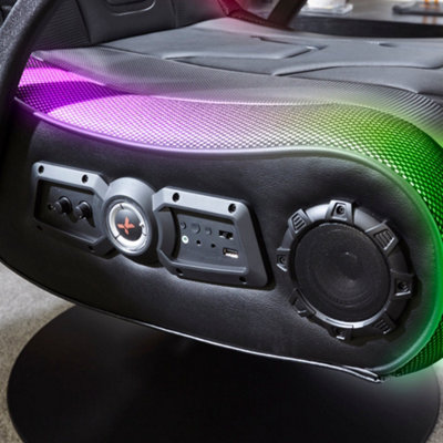 X-Rocker Monsoon RGB Gaming chair with 4.1 Audio Speakers, Console Gaming Seat for Playstation, XBOX, SWITCH - BLACK