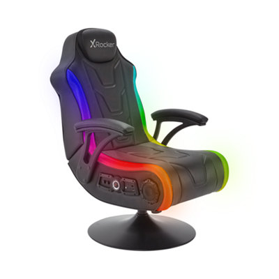 X-Rocker Monsoon RGB Gaming chair with 4.1 Audio Speakers, Console Gaming Seat for Playstation, XBOX, SWITCH - BLACK