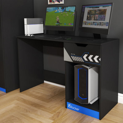 X Rocker Octane 110cm Gaming Desk with Drawer - Blue