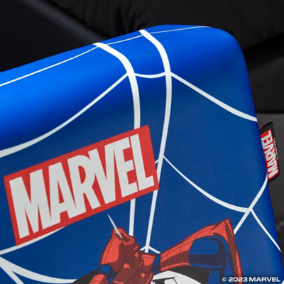 X-Rocker Official Marvel Spider-Man Video Rocker Gaming Chair for Juniors, Folding Rocking Seat Official Marvel Licensed - BLUE