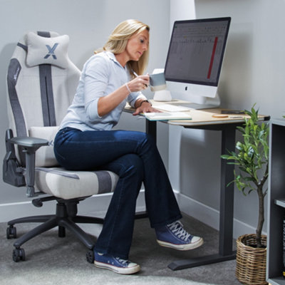 X Rocker Onyx PC Office Gaming Chair Ergonomic Computer Desk