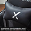 X Rocker PC Gaming chair Recliner Office Swivel Seat PU Leather Black Agility