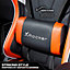 X Rocker PC Gaming chair Recliner Office Swivel Seat PU Leather Orange Agility