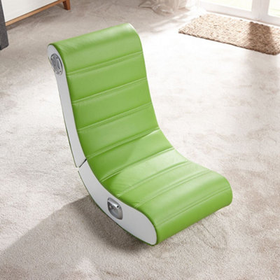 X Rocker Play 2.0 Junior Gaming chair with Speakers Folding Floor Rocker Green