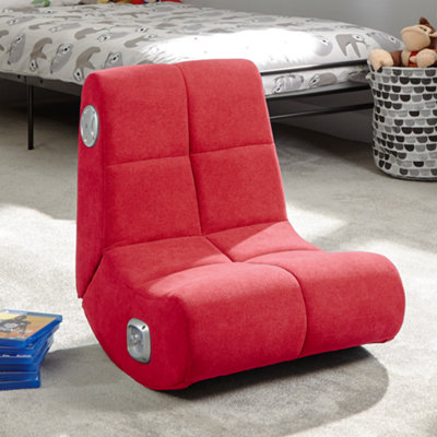 X-Rocker PlayPad Folding Gaming chair with 2.0 Speakers Junior Floor Rocker Red