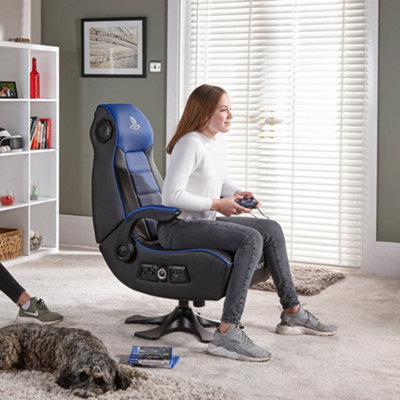 X Rocker PlayStation Gaming chair 2.1 Audio Wireless Bluetooth X Rocker Pedestal Blue