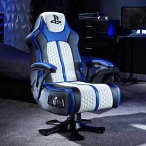 X ROCKER Playstation Legend 2.1 Audio Gaming Chair with Speakers, Wireless Bluetooth Console Gaming Seat for PS5 PS4 PC Mobile