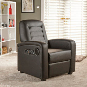 X Rocker Premier 4.1 Recliner Arm Chair with Wireless Bluetooth Audio and Footrest - BLACK Faux Leather